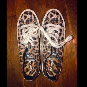 NWOT Leopard Platform Converse